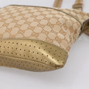 GUCCI GG Canvas Shoulder Bag Beige Gold Tone 145857 Auth BA16341A-10