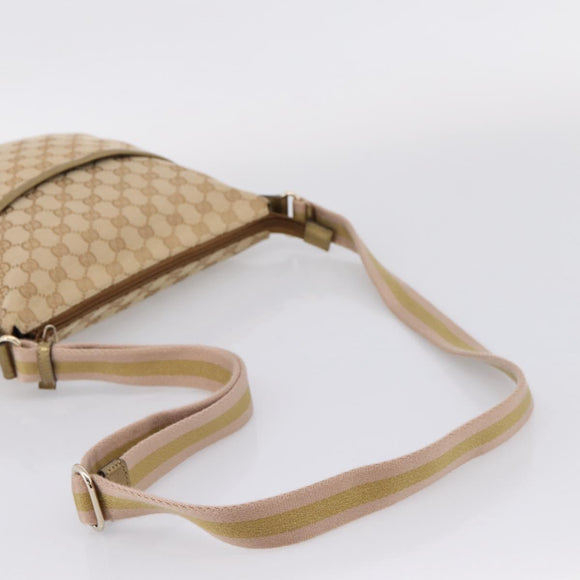 GUCCI GG Canvas Shoulder Bag Beige Gold Tone 145857 Auth BA16341A
