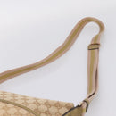 GUCCI GG Canvas Shoulder Bag Beige Gold Tone 145857 Auth BA16341A-8