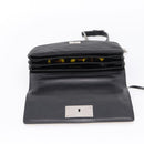 PRADA Chain Shoulder Bag Harako leather 2way Yellow Silver Auth BA16344V-17