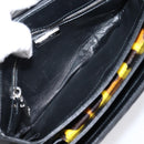 PRADA Chain Shoulder Bag Harako leather 2way Yellow Silver Auth BA16344V-20