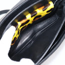 PRADA Chain Shoulder Bag Harako leather 2way Yellow Silver Auth BA16344V-26