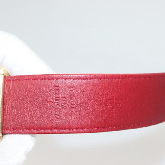 LOUIS VUITTON Multicolor Ceinture Care Belt 37.8"" White M9682 Auth BA1635
