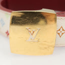 LOUIS VUITTON Multicolor Ceinture Care Belt 37.8"" White M9682 Auth BA1635-5