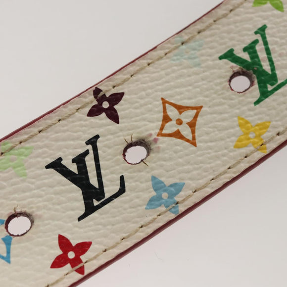 LOUIS VUITTON Multicolor Ceinture Care Riem 37.8" Wit M9682 Auth BA1635