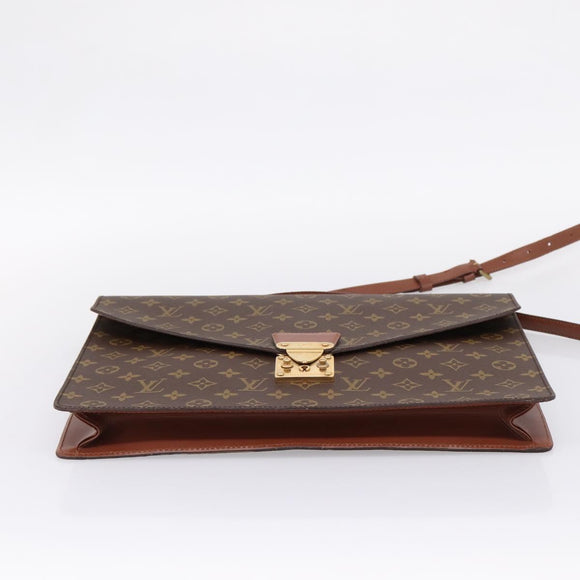 LOUIS VUITTON Monogram Porte Documents Bandouliere Bag M53338 LV Auth BA16352