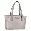 GUCCI GG Implementation Hand Bag PVC Silver 211138 Auth BA16353-1