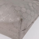 GUCCI GG Implementation Hand Bag PVC Silver 211138 Auth BA16353-13