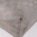GUCCI GG Implementation Hand Bag PVC Silver 211138 Auth BA16353-15