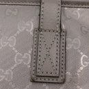 GUCCI GG Implementation Hand Bag PVC Silver 211138 Auth BA16353-16
