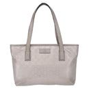 GUCCI GG Implementation Hand Bag PVC Silver 211138 Auth BA16353-2