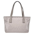 GUCCI GG Implementation Hand Bag PVC Silver 211138 Auth BA16353-3