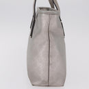 GUCCI GG Implementation Hand Bag PVC Silver 211138 Auth BA16353-4