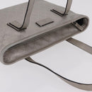 GUCCI GG Implementation Hand Bag PVC Silver 211138 Auth BA16353-6