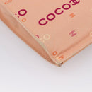 CHANEL Chain Tote Bag Canvas Pink Gold CC Auth BA16356-16