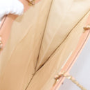 CHANEL Chain Tote Bag Canvas Pink Gold CC Auth BA16356-12