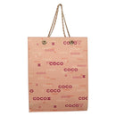 CHANEL Chain Tote Bag Canvas Pink Gold CC Auth BA16356-2