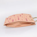 CHANEL Chain Tote Bag Canvas Pink Gold CC Auth BA16356-4