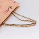 CHANEL Chain Tote Bag Canvas Pink Gold CC Auth BA16356-7