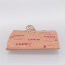 CHANEL Chain Tote Bag Canvas Pink Gold CC Auth BA16356-5