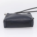 GUCCI Shoulder Bag Leather Navy Silver 007 37 4916 Auth BA16359-10