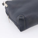 GUCCI Shoulder Bag Leather Navy Silver 007 37 4916 Auth BA16359-12