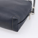 GUCCI Shoulder Bag Leather Navy Silver 007 37 4916 Auth BA16359-13