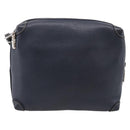 GUCCI Shoulder Bag Leather Navy Silver 007 37 4916 Auth BA16359-3