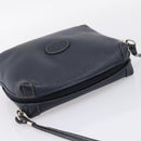 GUCCI Shoulder Bag Leather Navy Silver 007 37 4916 Auth BA16359-6