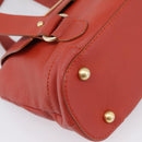 Chloe Tote Bag Leather Red Gold Auth BA16360-11