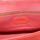 Chloe Tote Bag Leather Red Gold Auth BA16360-15
