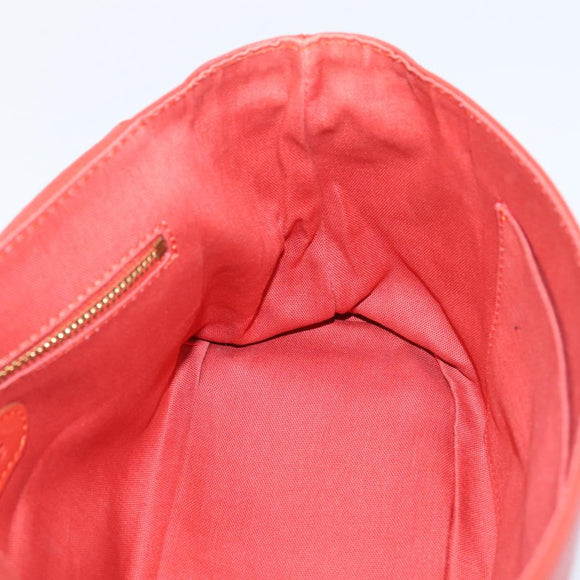 Chloe Tote Bag Leather Red Gold Auth BA16360