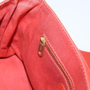Chloe Tote Bag Leather Red Gold Auth BA16360-19