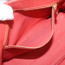 Chloe Tote Bag Leather Red Gold Auth BA16360-20