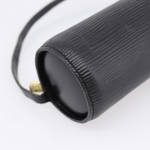 LOUIS VUITTON Epi Soufflot Pouch Black LV Auth BA16364
