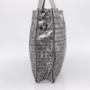 CHANEL Unlimited Tote Bag Coated Canvas Silver CC Auth BA16365-4