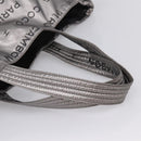 CHANEL Unlimited Tote Bag Coated Canvas Silver CC Auth BA16365-7