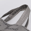 CHANEL Unlimited Tote Bag Coated Canvas Silver CC Auth BA16365-8