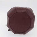 Cartier Must Line Shoulder Bag Leather Bordeaux Gold Auth BA16367-11