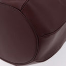 Cartier Must Line Shoulder Bag Leather Bordeaux Gold Auth BA16367-15