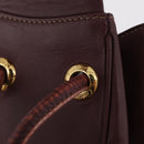 Cartier Must Line Shoulder Bag Leather Bordeaux Gold Auth BA16367-17