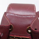 Cartier Must Line Shoulder Bag Leather Bordeaux Gold Auth BA16367-19