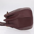 Cartier Must Line Shoulder Bag Leather Bordeaux Gold Auth BA16367-5