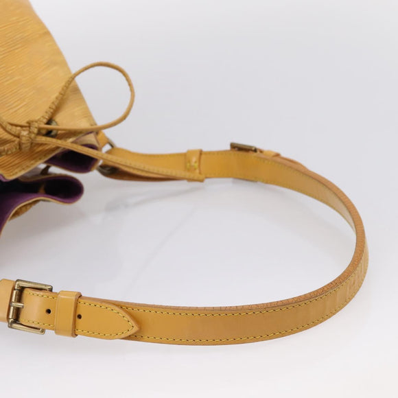 LOUIS VUITTON Epi Petit Noe Shoulder Bag Yellow M44109 LV Auth BA16369