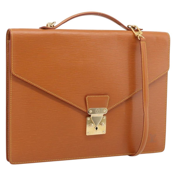 LOUIS VUITTON Epi Porte Documents Bandouliere Bag Zipangu M54468 LV Auth BA16370
