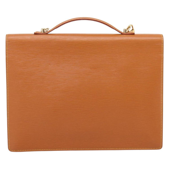 LOUIS VUITTON Epi Porte Documents Bandouliere Bag Zipangu M54468 LV Auth BA16370