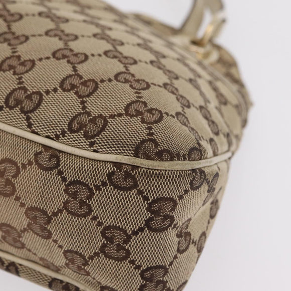 GUCCI GG Canvas Tote Bag Beige Gold 121023 Auth BA16377