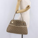 GUCCI GG Canvas Tote Bag Beige Gold 121023 Auth BA16377-24