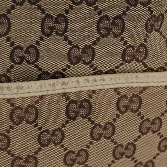 GUCCI GG Canvas Tote Bag Beige Gold 121023 Auth BA16377