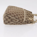 GUCCI GG Canvas Tote Bag Beige Gold 121023 Auth BA16377-4